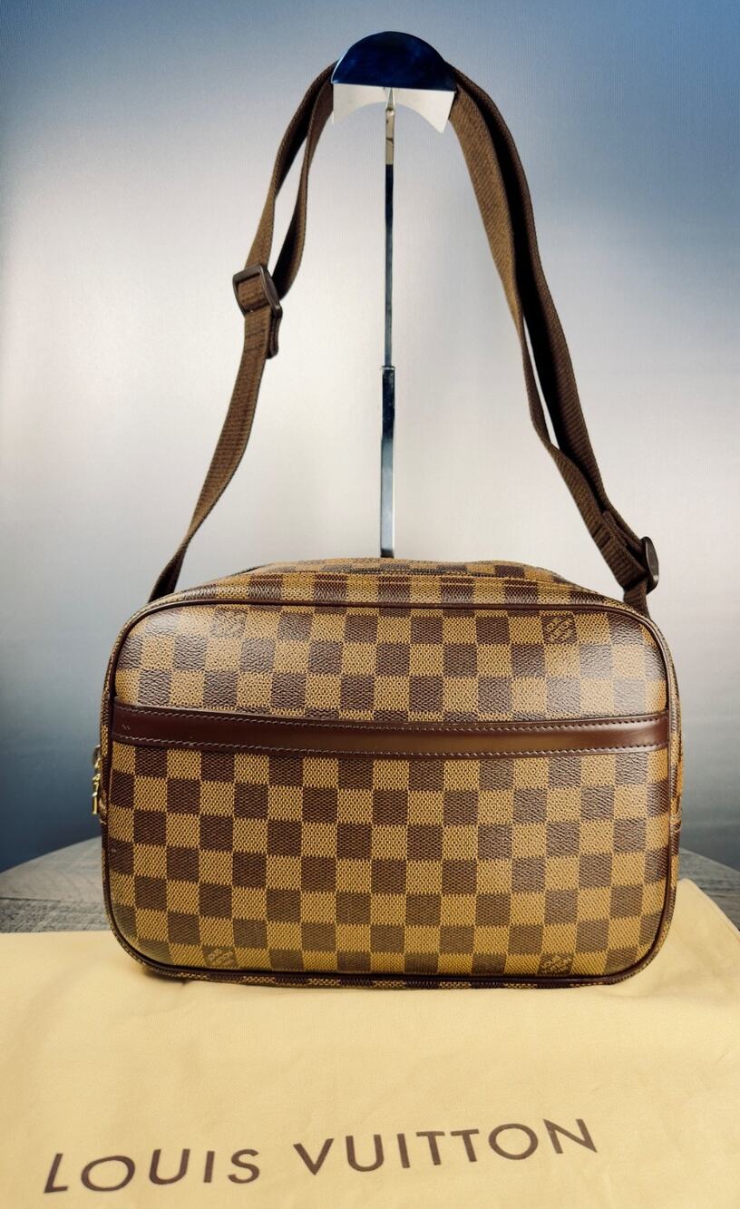 Louis Vuitton Damier Ebene Reporter PM Crossbody Bag SP0065 Made in France